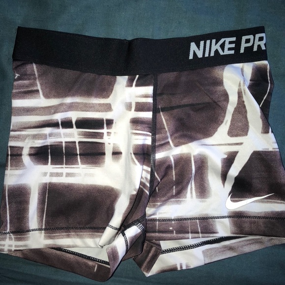 Nike Pants - Black/White Nike Pro Dry Fit Shorts (S)